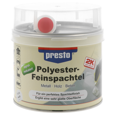 Fine putty styrene-reduced